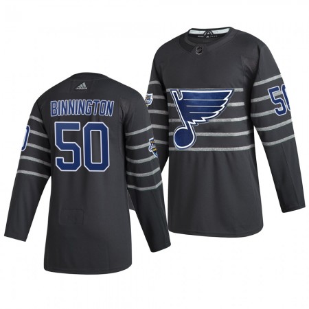 St. Louis Blues Jordan Binnington 50 Grijs Adidas 2020 NHL All-Star Authentic Shirt - Mannen